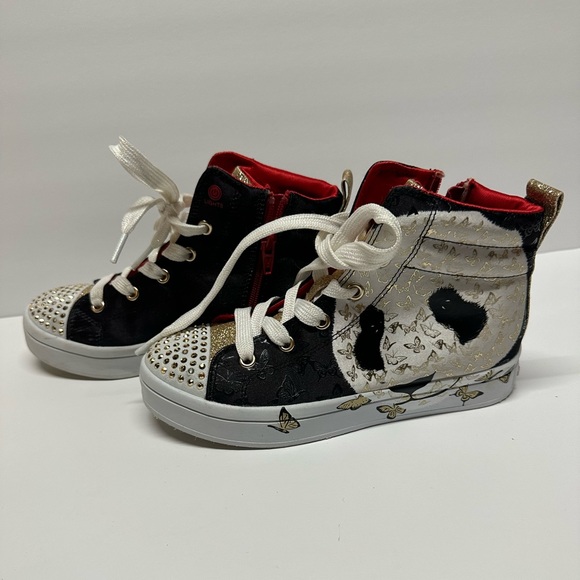 Sketchers twinkle toes light up shoes size 2.5 in gold and black - Picture 5 of 9